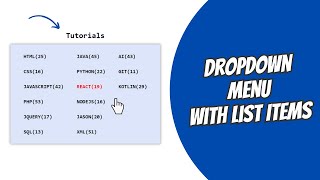 Dropdown Menu with List Items using HTML and CSS [upl. by Cally]