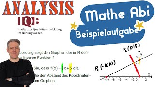 Mathe Abitur Analysis Abstand Lineare Funktionen Grundkurs grundlegendes Anforderungsniveau [upl. by Asle221]