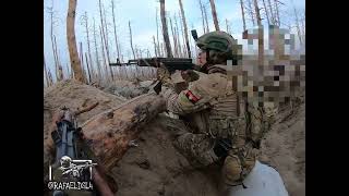 The evacuation of a wounded fighter  Video footage by Brazilian volunteer International Legion [upl. by Terrye]