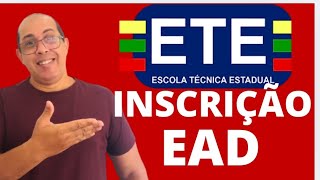 ETE EAD INSCRIÇÃO 20251 [upl. by Alec]