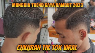 TUTORIAL POTONG RAMBUT VIRAL TIK TOK TREND GAYA RAMBUT 2023 [upl. by Garnette282]