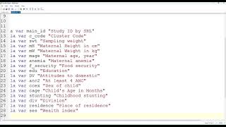 How to define variable label in Stata Session5 [upl. by Einafets]