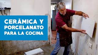 Cómo instalar cerámica y porcelanato en la cocina [upl. by Frederich]