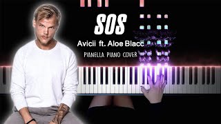 Avicii  SOS ft Aloe Blacc  Piano Cover by Pianella Piano [upl. by Nipahc]