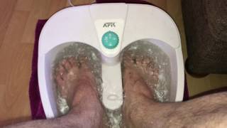 How to take a warm feet bath how to use a footbath and spa DIY [upl. by Alael]