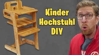 Stabilen Kinderhochstuhl Aus Holz Selber Bauen  Mit Bauanleitung [upl. by Senhauser749]