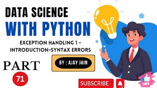 71Pythonexception handling1introduction Data Science With Python HINDI [upl. by Arras]