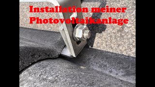 Dachhaken montieren Schienen installieren und Photovoltaikmodule installieren  alles selber DIY [upl. by Darice286]