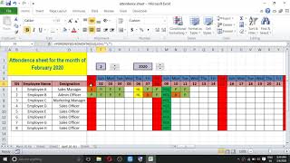 Automatic Employee Attendance Tracking Sheet in Excel  Track Employee Attendance Effectively [upl. by Kaete]