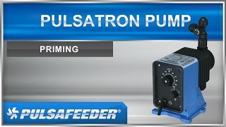 Pulsafeeder PULSAtron Series Metering Pumps  Priming your pump [upl. by Freda593]