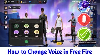 How To Change Voice in Free Fire  Free Fire Voice Changer App 2025 [upl. by Parette997]