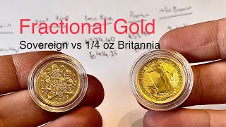 Gold Sovereign vs 14 oz Britannia  physical fractional bullion coins to stackbuy Royal Mint 4k HD [upl. by Alden]