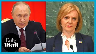 Liz Truss reacts to Putins nuclear threat ‘We will not rest until Ukraine prevails’  UN speech [upl. by Jarret]