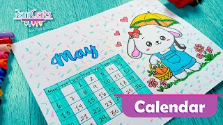 DIY  MAY Calendar  Bullet journal decoration organization ideas [upl. by Bronder]