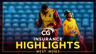 Highlights  West Indies vs South Africa  Pollard amp Bravo Shine in Win  4th CG Insurance T20I 2021 [upl. by Bunce]