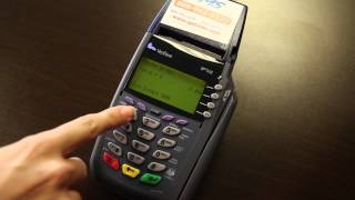 VeriFone Vx510  Instructions amp How To Use Your Credit Card Machine [upl. by Yssirc]