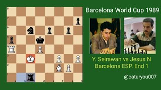 Barcelona World Cup 1989Yasser Seirawan vs Jesus NogueirasRnd 1 chessgame chesscom [upl. by Valenba]