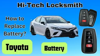 Toyota Camry Smart Key Fob Keyless Entry Remote Control Battery Replacement How To Replace DIY [upl. by Dnalyk]