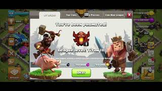 Titan League In Clash of Clans clashofclans [upl. by Bruis]