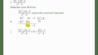 Expresiones racionales propias e impropias [upl. by Ahsinyt127]