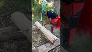 Immer schön „Fächern“ beim auftrennen 😉wood blockbauheld youtubehighfive shorts carpentry [upl. by Aleuqahs]