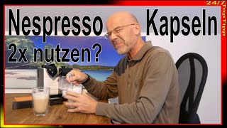 Nespresso Kapseln 2mal nutzen ✔ Milchschaum und Espresso 2mal genießen  Review  247 Top Tipp [upl. by Adrial453]