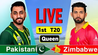 Pakistan vs Zimbabwe 1st T20  Live Cricket Match Today  PAK vs ZIM Live Match Today  PAK vs ZIM [upl. by Durant765]