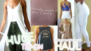 HUGE SUMMER TRYON HAUL  Fashion Nova American Eagle Aerie • Lawenwoss [upl. by Tnerual]