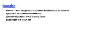 How does Cl⁻ move through the CFTR [upl. by Rafter]