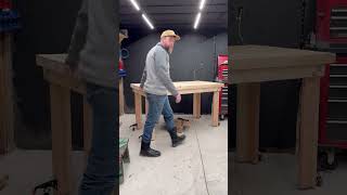 How To Attach Caster Wheels To A WorkBench woodshop carpentry diy woodmaker woodwork [upl. by Neirual]