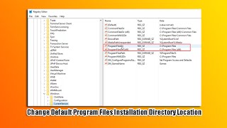 Change Default Program Files Installation Directory Location [upl. by Nedap]