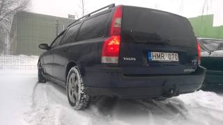 Volvo V70II D5 straight exhaust sound [upl. by Aylward]