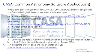 CASA tutorial for Radio Astronomy Data Analysis  Flagging  Calibration  Imaging  VLA  GMRT [upl. by Nira]