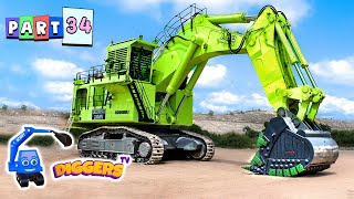 Diggers For Kids 🦺 Diggers At Work Dump Trucks Loaders Crawler Excavators  Diggers TV [upl. by Debbra]