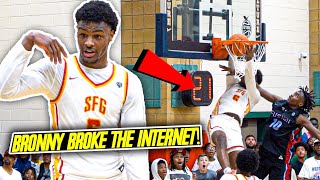 BRONNYS WILDEST DUNK EVER BRONNY JAMES amp SFG PUT ON A SHOW AT PEACH JAM🔥🍿 [upl. by Churchill911]