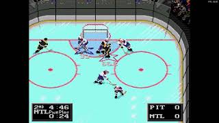 NHL 94 Sega Super Liga Playoff Round 3 G6  NewJerseyKiller PIT at Len the Lengend MON [upl. by Arreit]