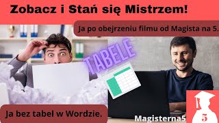 🎓 5 Szybkich Wskazówek Twórz Profesjonalne Tabele w Wordzie 🎓 [upl. by Hennessey]