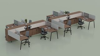 ROUND desk system by NARBUTAS [upl. by Eartha]