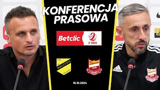 Konferencja po meczu Wieczysta Kraków  Chojniczanka Chojnice 19102024 [upl. by Karwan602]