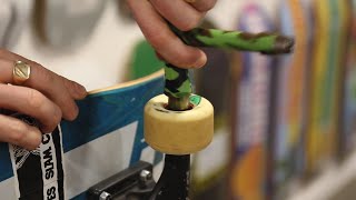 How To Change Skateboard Bearings [upl. by Ahsieyk]