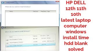 SSD SATA hard disk not detected in windows 10 11 installation latest 11 10 12th gen laptop desktop [upl. by Lirpa548]