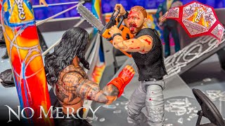 Roman Reigns vs Jon Moxley quotNo Mercyquot Action Figure Match Hardcore Championship [upl. by Eentruok93]