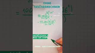 OHNE TASCHENRECHNER mathematik youtubeshorts sinus [upl. by Schuler]