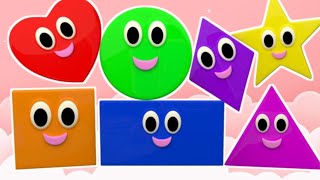 Triangle Rectangle Rhymes We are Shapes Learning Shapes Name CL Kids The Shapes Song shape [upl. by Idleman]