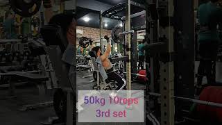 Shoulder exercise barbell shoulder press yt shoulder youtubeshorts trending viralvideo [upl. by Nahsyar]