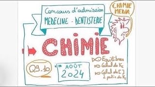 Concours Médecine Dentisterie  28 août 24  Chimie  Partie 4  Q9 et 10 [upl. by Niltac]