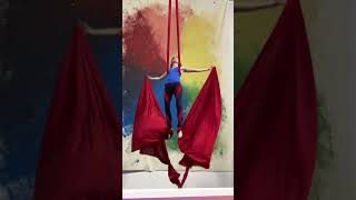 Aerial Silks Magic Trick Entry to Crossback Straddle sequence [upl. by Sokul251]