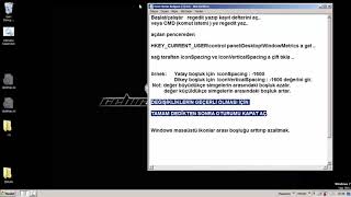 Windows masaüstü ikonlar arası boşluğu arttırıp azaltmak IconSpacing [upl. by Pomfret403]
