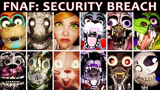 FNAF Security Breach  All Jumpscares Complete amp Rearrange [upl. by Ahsille805]