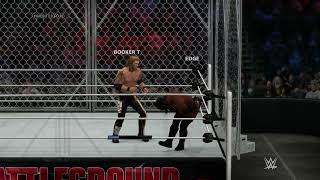 WWE 2K16  XBOX 360 Gameplay  Edge vs Booker T  Steel Cage Match [upl. by Acinej]